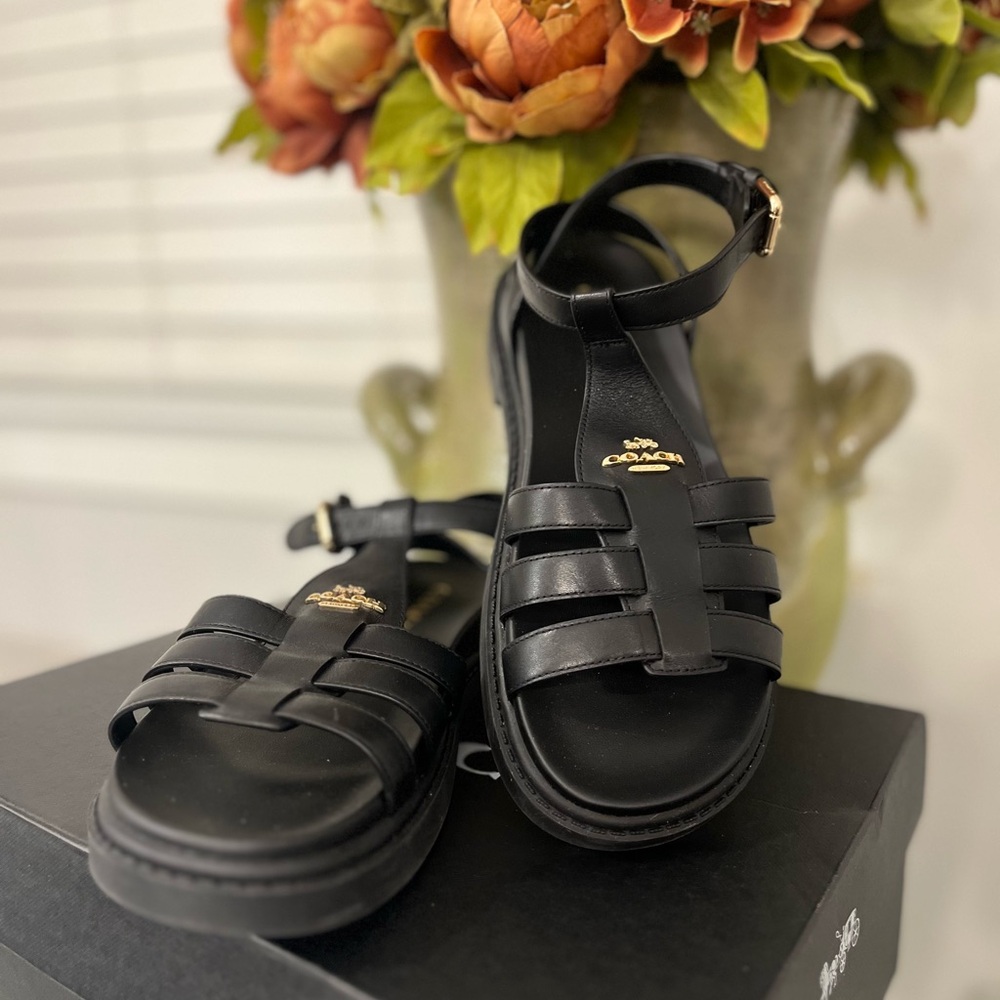 COACH Leather Sandals (NWOT)